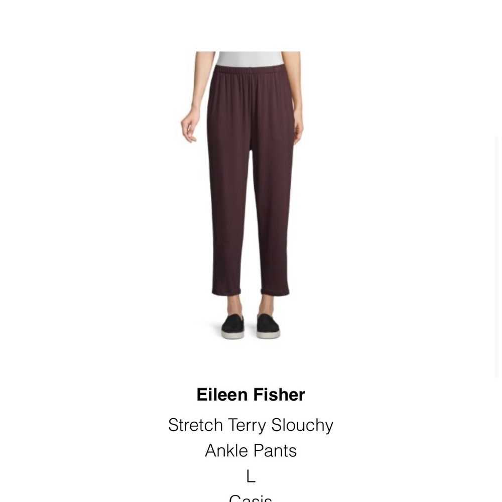 Eileen Fisher Women's Ankle Pants ,burgundy,eggplant ,casis